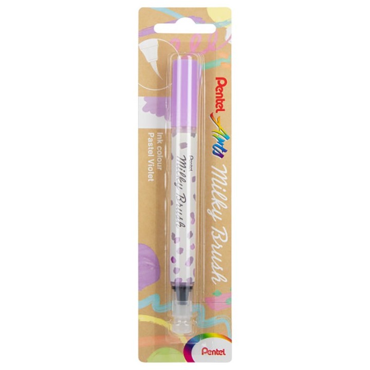 Pentel Arts Milky Brush Pen, Pastel Violet Ink, 1-Pack