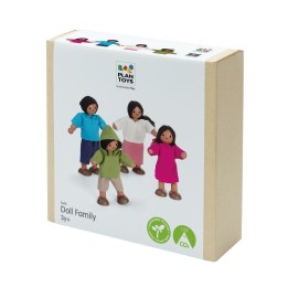 PlanToys Wooden Doll Family - Medium Skin Tone