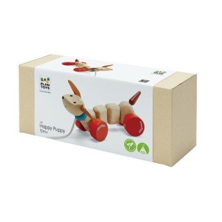 PlanToys Happy Puppy Wooden Pull Toy