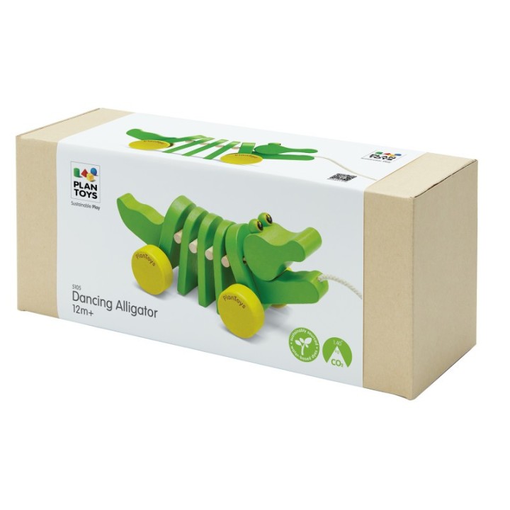 PlanToys Dancing Alligator Wooden Pull Toy
