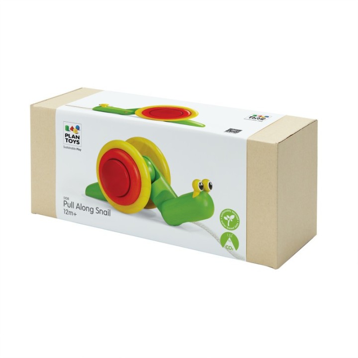 PlanToys Wooden Pull Along Toy Snail