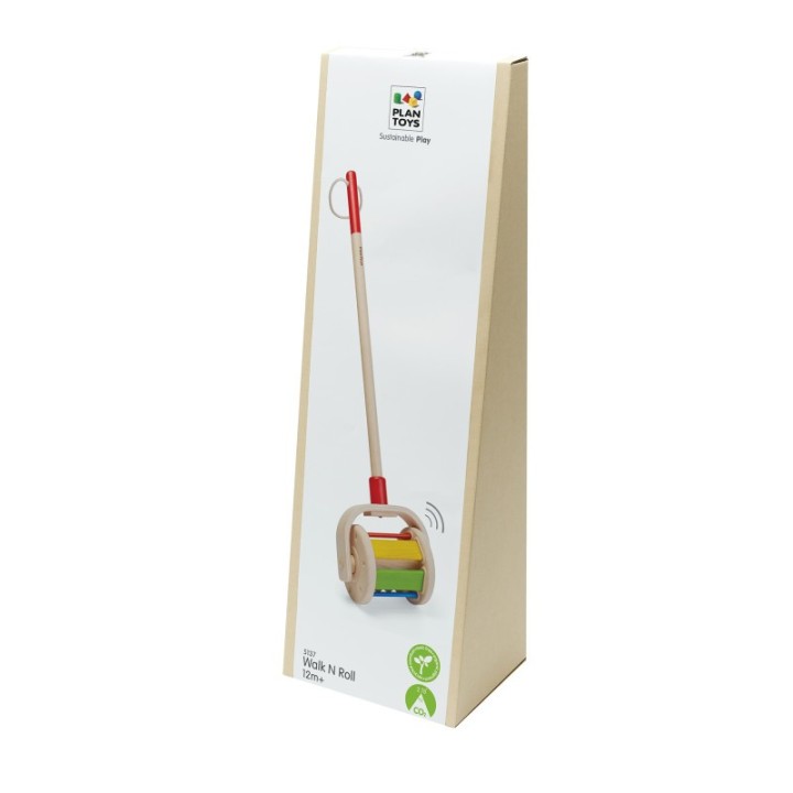 PlanToys Walk N Roll Wooden Push & Pull Toy