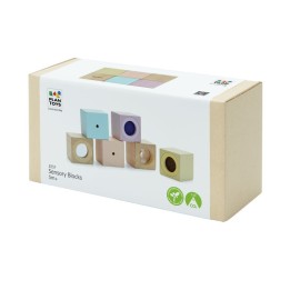 PlanToys Wooden Sensory Blocks - 6 Pieces