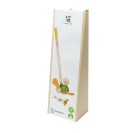 PlanToys Wooden Push Along Duck Toy