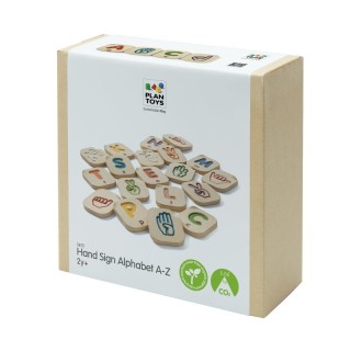 PlanToys Wooden Hand Sign Alphabet A-Z Tiles