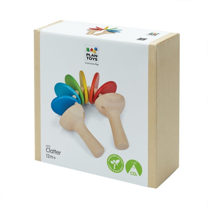 PlanToys Wooden Clatter Toy Percussion Instrument