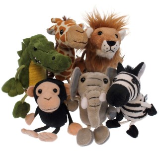 The Puppet Company African Animals Finger Puppets, Set of 6