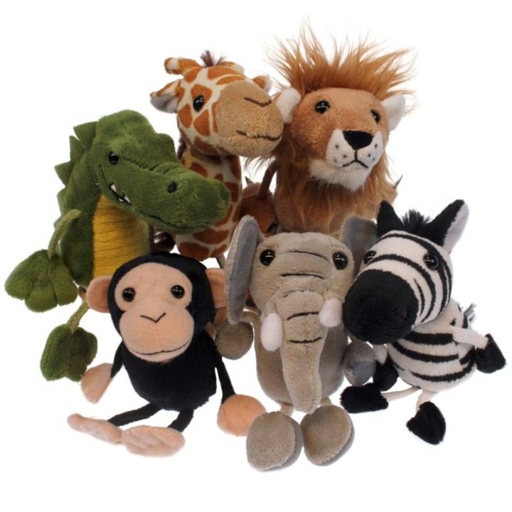 The Puppet Company African Animals Finger Puppets, Set of 6