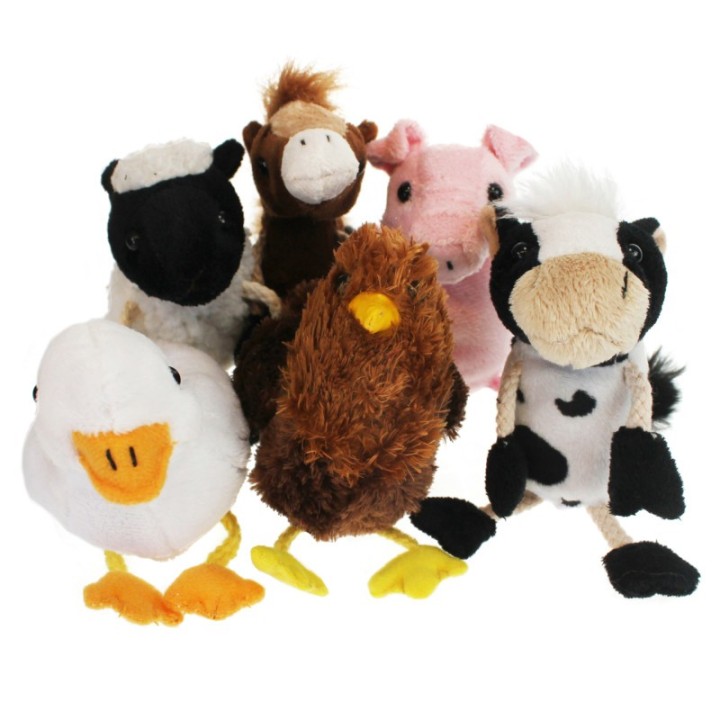 The Puppet Company Farm Animals Finger Puppets, Set of 6