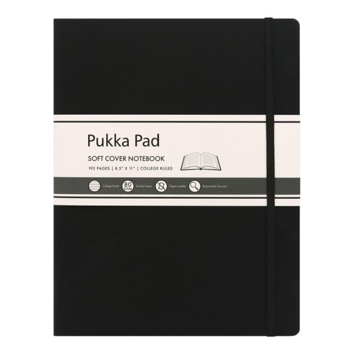 Pukka Pads Pukka Soft Cover Lettersize College Ruled - Black