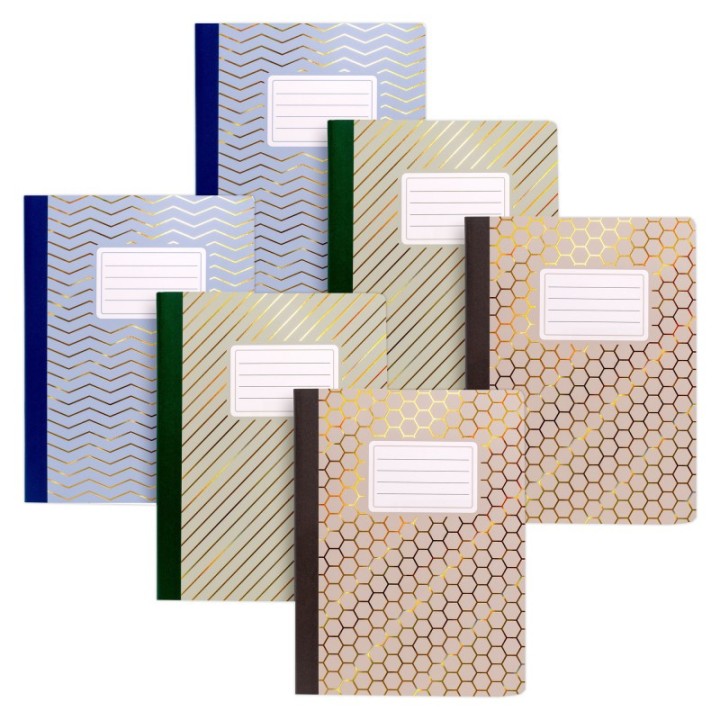 Pukka Pads Haze B5 Composition Book, 7" x 10", 3 Per Pack, 2 Packs