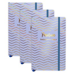 Pukka Pads Haze Journal, 8.2" x 5.11", Blue, Pack of 3