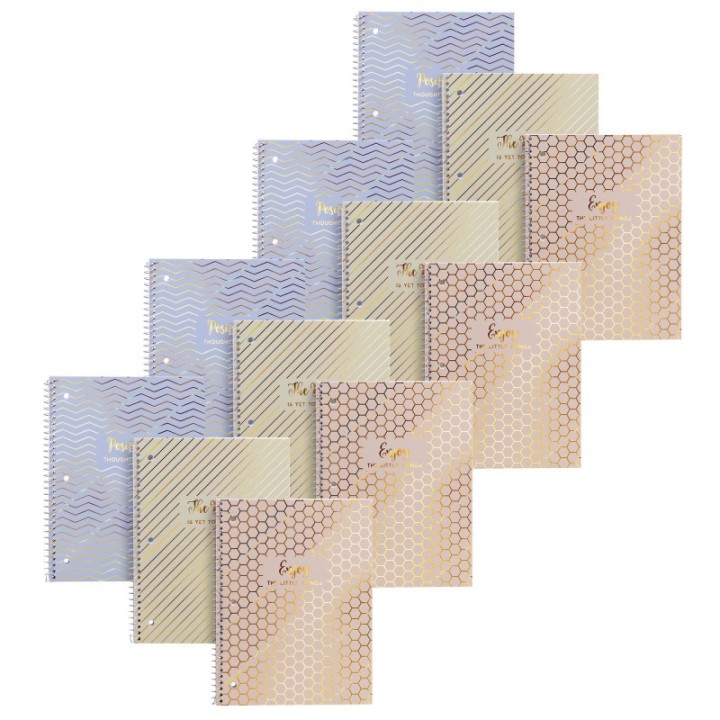 Pukka Pads Haze 1-Subject Notebook, 3 Per Pack, 4 Packs