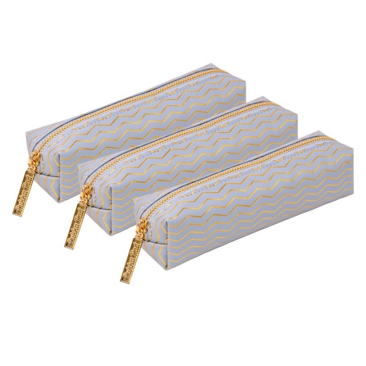 Pukka Pads Pencil Case, Haze, Blue, Pack of 3