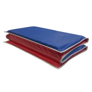 KinderMats® Basic KinderMat, 1" Thick, Red/Blue with Gray Binding