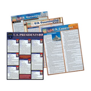 QuickStudy® Laminated Study Guide, History Bundle, Set of 4