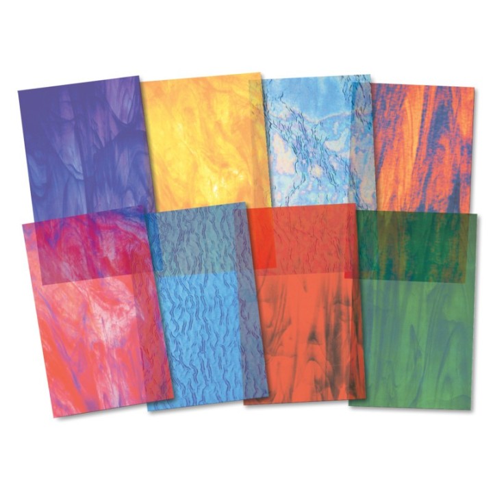 Roylco® Stained Glass Paper, 5-1/2" x 8-1/2", 24 Sheets