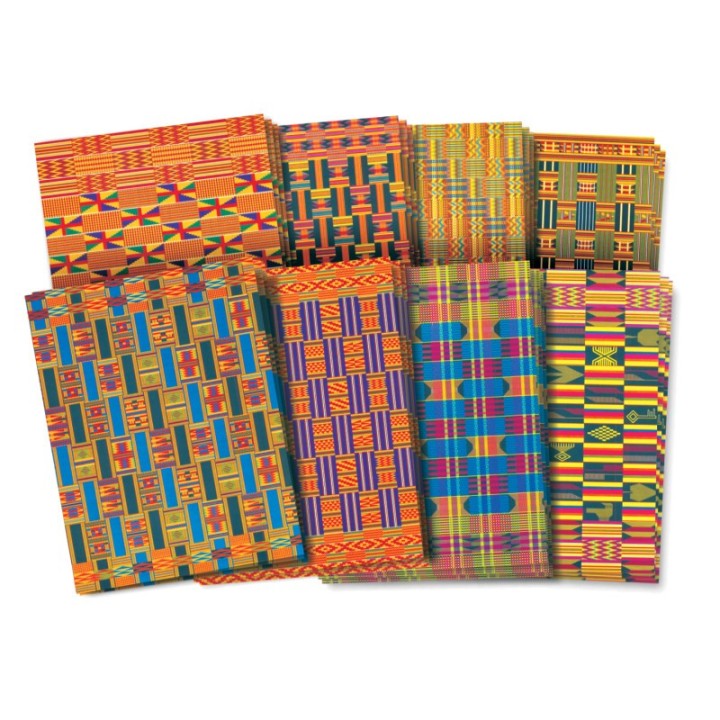 Roylco® African Textile Paper, 8-1/2" x 11", 32 Sheets