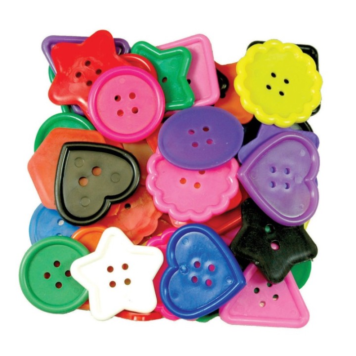 Roylco® Really Big Buttons™, 8 Shapes, 1 lb.