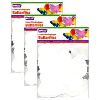 Roylco® Color Diffusing Paper Butterflies, 48 Per Pack, 3 Packs