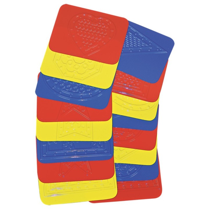 Roylco® Teach Me Shapes: Rubbing Plate Shapes, Pack of 16