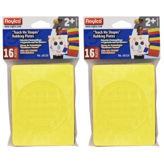 Roylco® Teach Me Shapes: Rubbing Plate Shapes, 16 Per Pack, 2 Packs