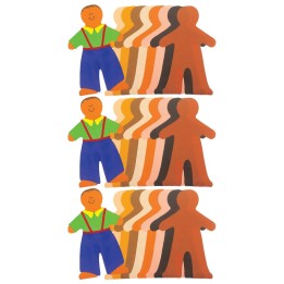 Roylco® Paper Doll Pad, 8 Skin Tones, 40 Sheets Per Pad, 3 Pads