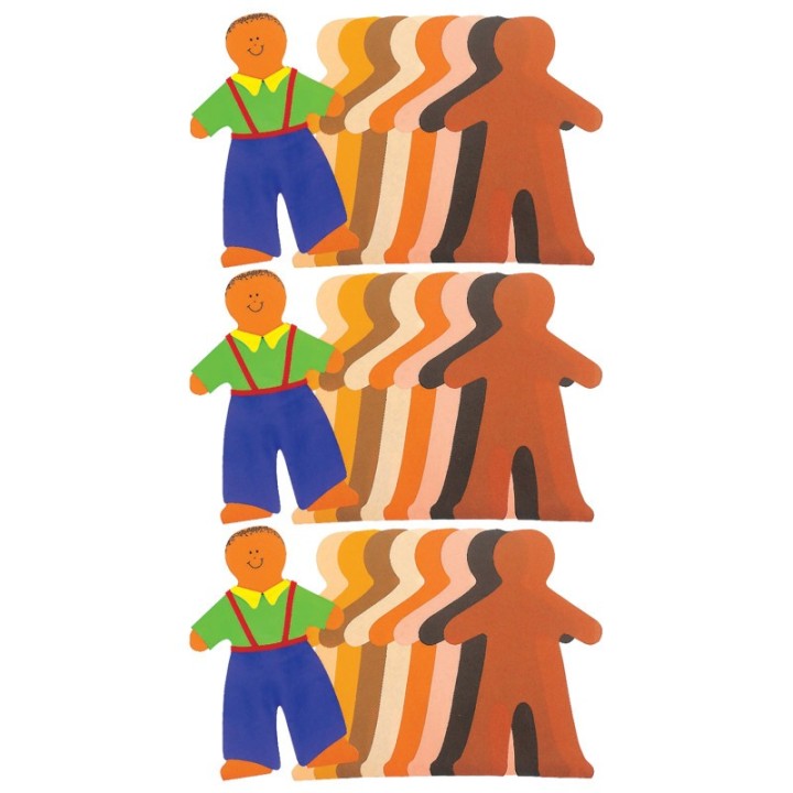 Roylco® Paper Doll Pad, 8 Skin Tones, 40 Sheets Per Pad, 3 Pads