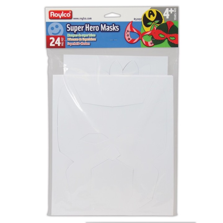 Roylco® Die-Cut Super Hero Masks, Pack of 24