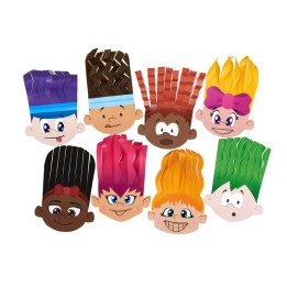 Roylco® Scissor Skills Hair Cut Paper, 32 Faces