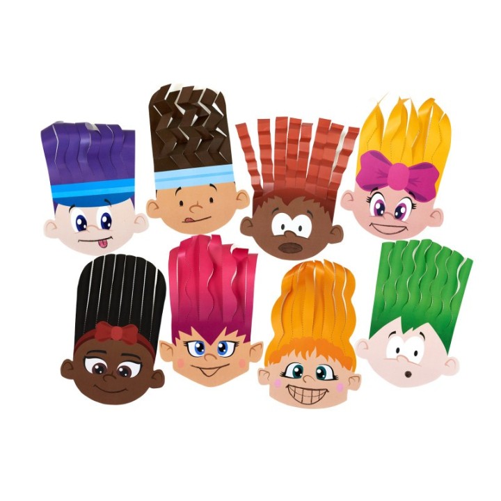 Roylco® Scissor Skills Hair Cut Paper, 32 Faces