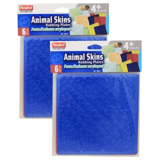 Roylco® Animal Skins Rubbing Plates, 6 Per Pack, 2 Packs