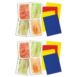 Roylco® Texture Rubbing Plates, 4 Per Pack, 2 Packs