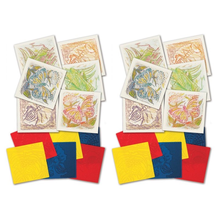 Roylco® Bug Rubbing Plates, 6 Per Pack, 2 Packs