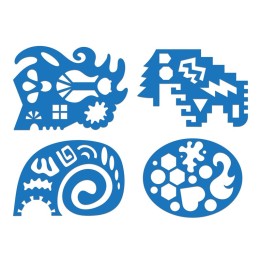 Roylco® Unruly Rulers Stencils, Pack of 4