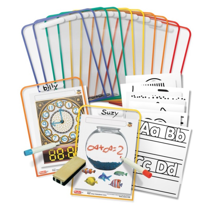 Roylco® Wipe Clean Worksheet Covers, 10/Pack