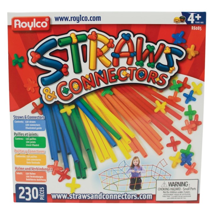 Roylco® Straws & Connector Set, 230 Pieces