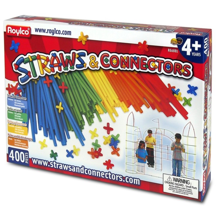 Roylco® Straws & Connector Set, 400 Pieces
