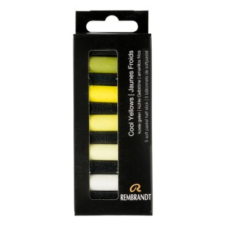 Rembrandt Soft Pastels Micro Sets, 5 Half Sticks, Cool Yellows