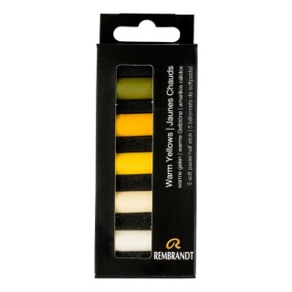 Rembrandt Soft Pastels Micro Sets, 5 Half Sticks, Warm Yellows