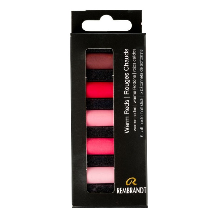 Rembrandt Soft Pastels Micro Sets, 5 Half Sticks, Warm Reds