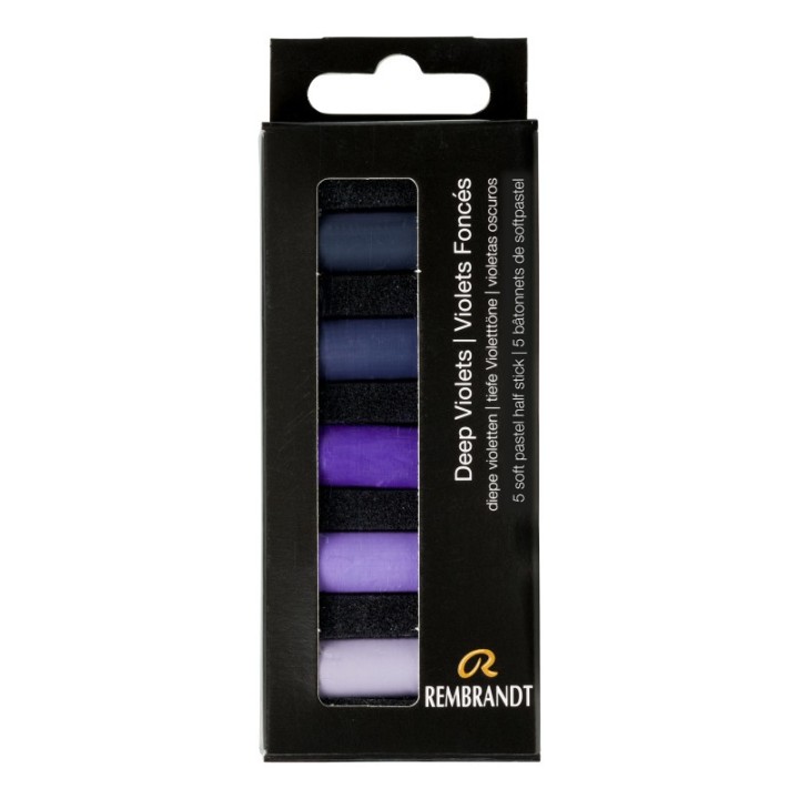 Rembrandt Soft Pastels Micro Sets, 5 Half Sticks, Deep Violets
