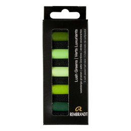 Rembrandt Soft Pastels Micro Sets, 5 Half Sticks, Lush Greens
