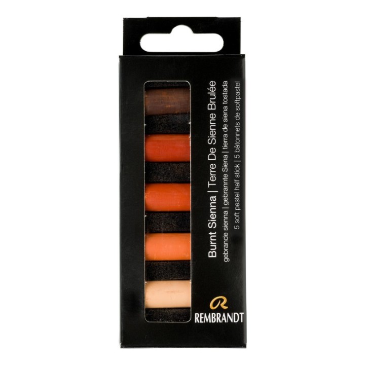 Rembrandt Soft Pastels Micro Sets, 5 Half Sticks, Burnt Sienna