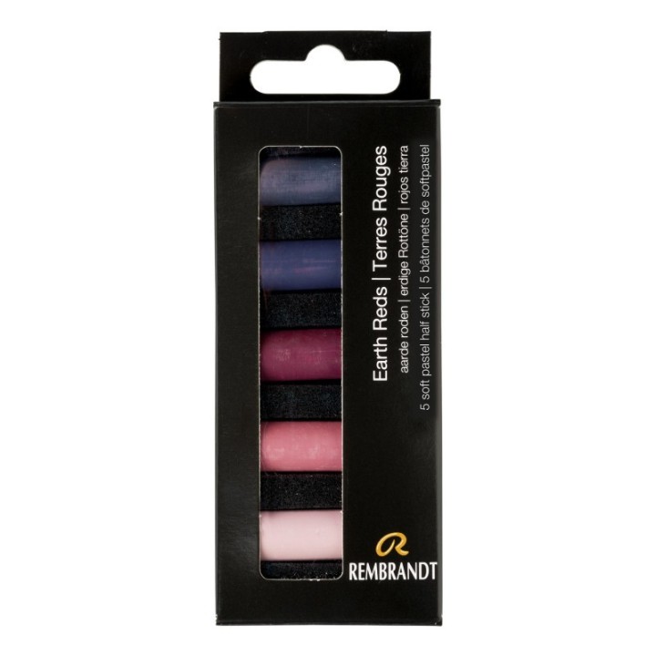 Rembrandt Soft Pastels Micro Sets, 5 Half Sticks, Earth Reds