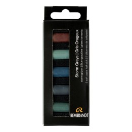 Rembrandt Soft Pastels Micro Sets, 5 Half Sticks, Storm Greys