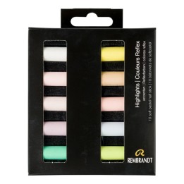Rembrandt Soft Pastel Micro Sets, 10 Half Sticks, Highlights