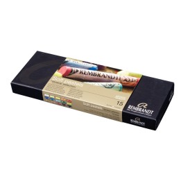 Rembrandt Soft Pastel Cardboard Box Set, General Selection, 15 Full Sticks