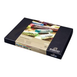 Rembrandt Soft Pastel Cardboard Box Set, General Selection, 30 Full Sticks