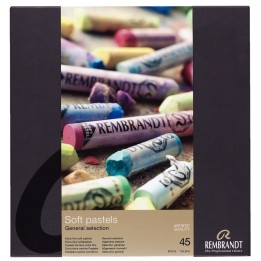 Rembrandt Soft Pastel Cardboard Box Set, General Selection, 45 Full Sticks